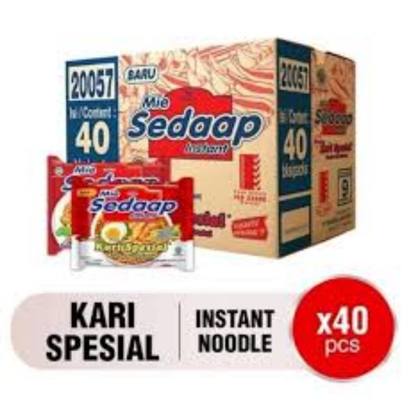 

Mie Sedaap Kari Spesial 1 Dus 40pcs/Mie Instant Keluarga