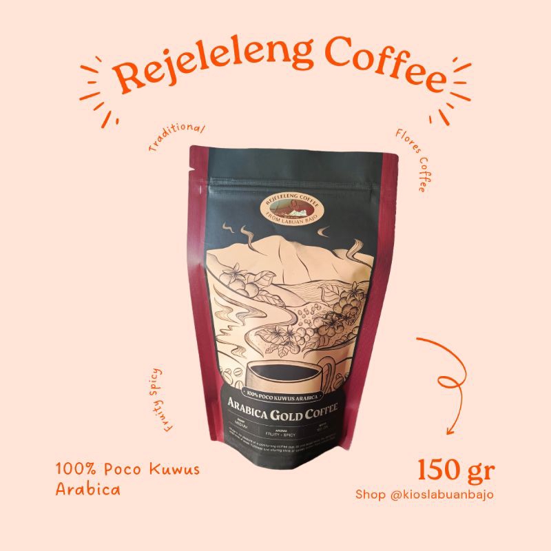 

Kopi Rejeleleng Gold Arabica 150gr Khas Labuan Bajo