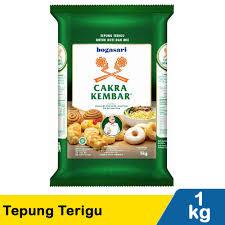 

_AISBEESHOP_ BOGASARI Tepung Terigu Cakra Kembar 1 kg Protein Tinggi