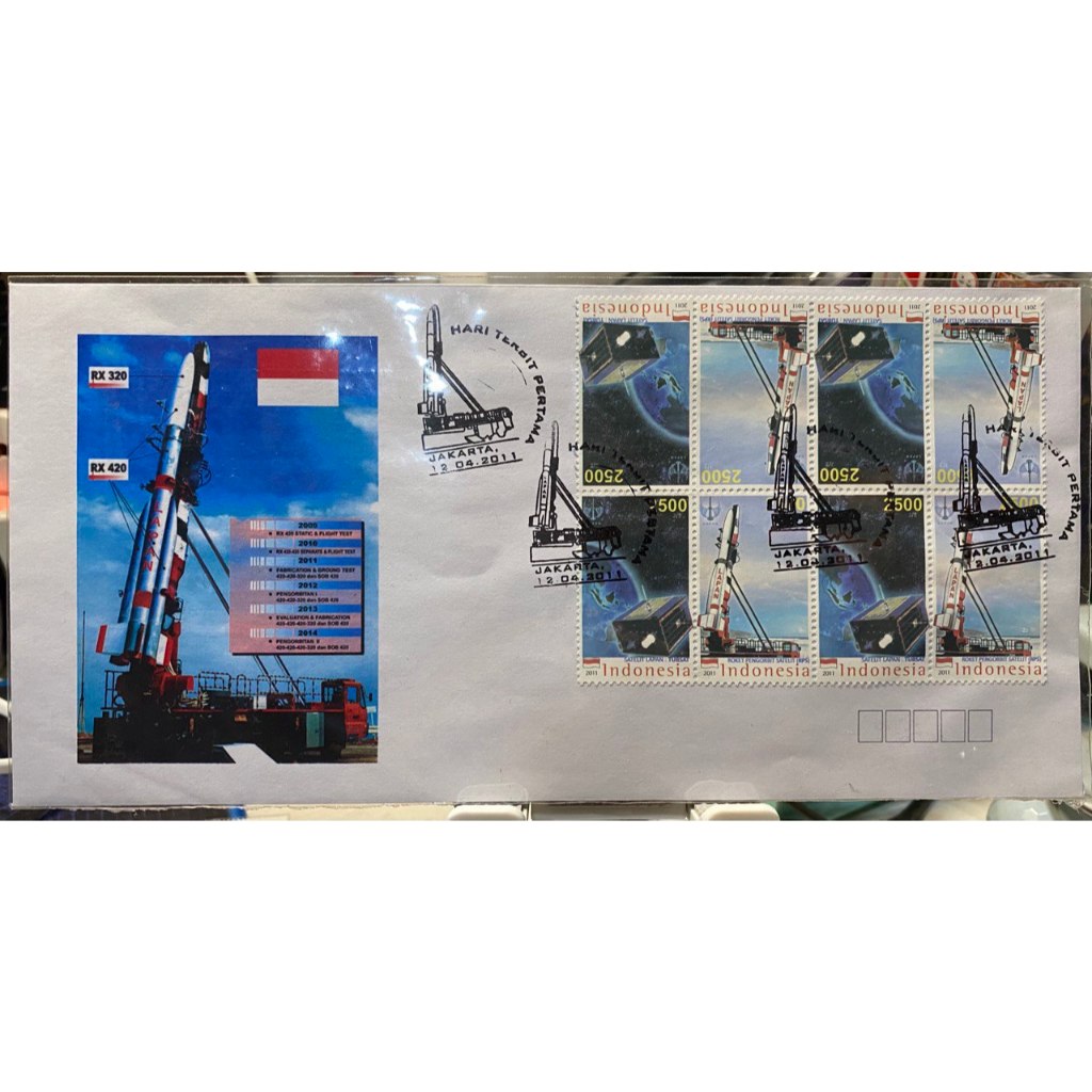 

SAMPUL HARI PERTAMA PERANGKO PELUNCURAN ROKET DAN SATELIT LAPAN