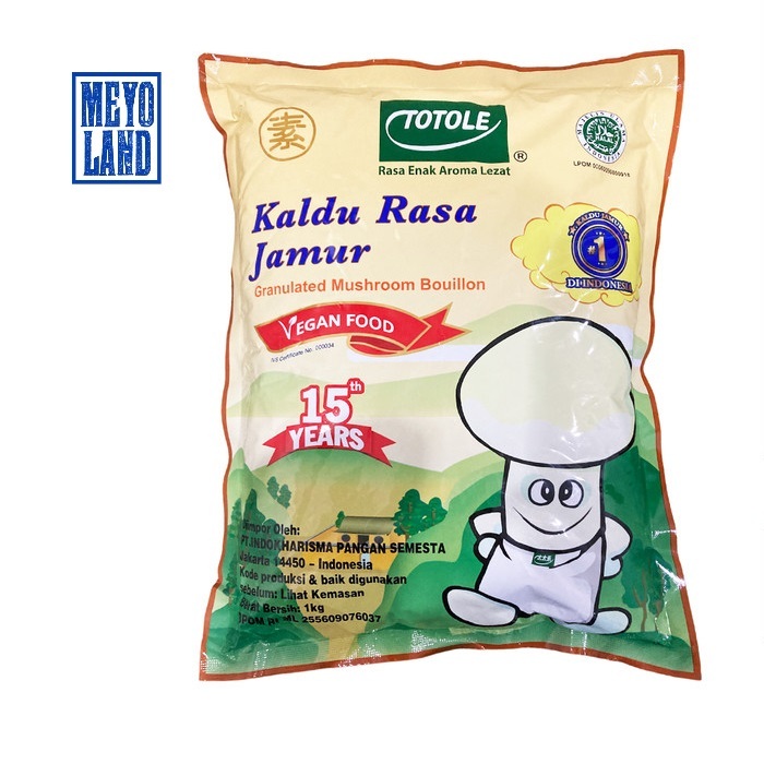 

Totole Kaldu Jamur 1 KG Penyedap Rasa Jamur Non MSG Jumbo 1000gr Vegan Food Vegetarian