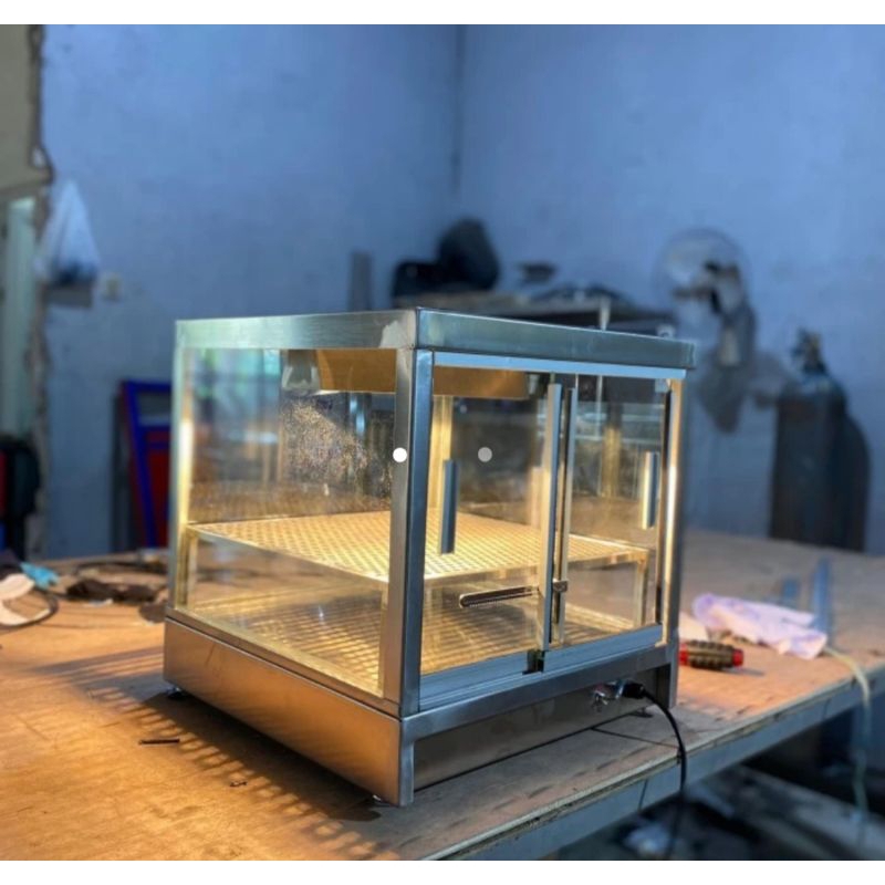 Etalase chicken display stainless  / food warmer stainless / etalase display chicken food warmer sta