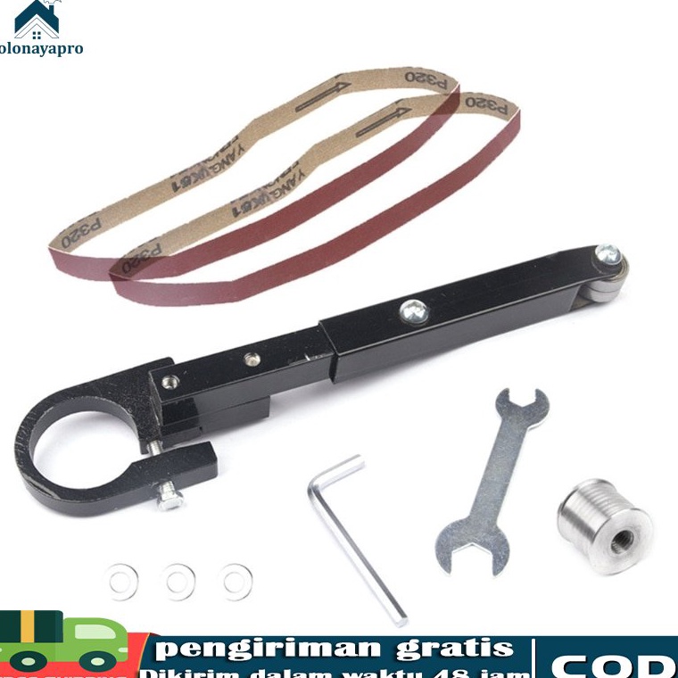Sangat Nyaman Handheld Air Belt Sander Adaptor Machine Electric Belt Grinder Gerinda Tangan Konverte