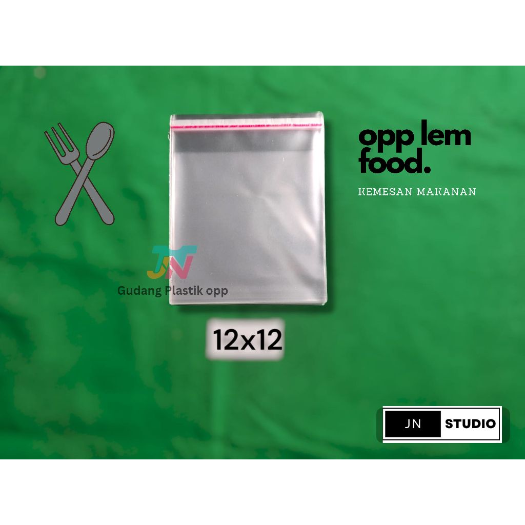 

Plastik opp lem food 12x12 polos
