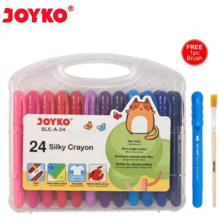 

SET KRAYON HALUS SILKY CRAYON JOYKO SLCA24 24 WARNA ART R6S5