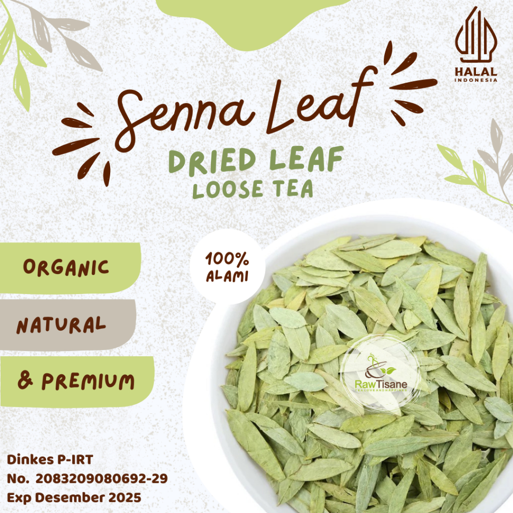 

RAW TISANE Senna Leaf Loose Tea / Teh Daun Jati Cina Isi 100 Gram