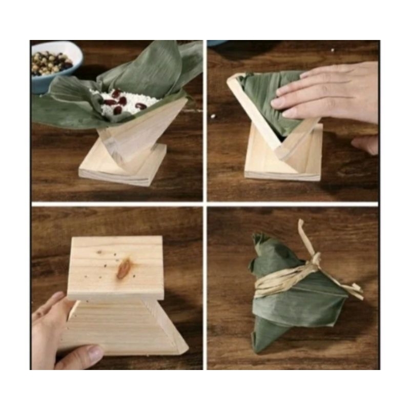 Cetakan Bacang Kayu Ukuran Sedang / Alat Pembungkus Bakcang Segitiga