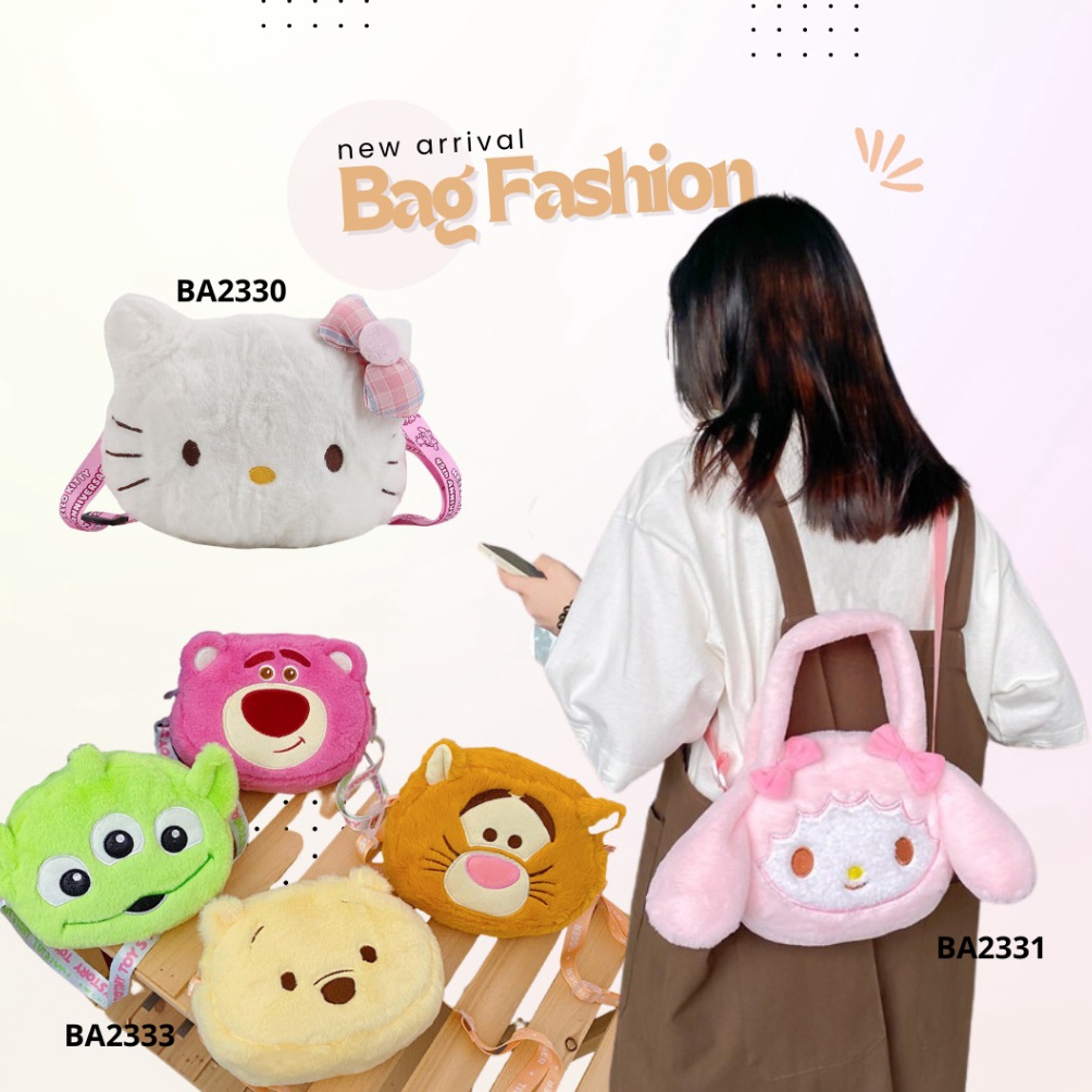 ART O94H Minipetite BA233 BA2331 BA2333 Tas selempang boneka hello kitty my melody lotso winnie the 