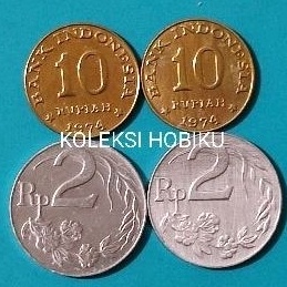 UANG MAHAR 24 RUPIAH  24 RUPIAH BEKAS 3 PECAHAN Rp 1 Rp 2 dan Rp 1 BEKAS KOIN KUNO INDONESIA ART Y4B