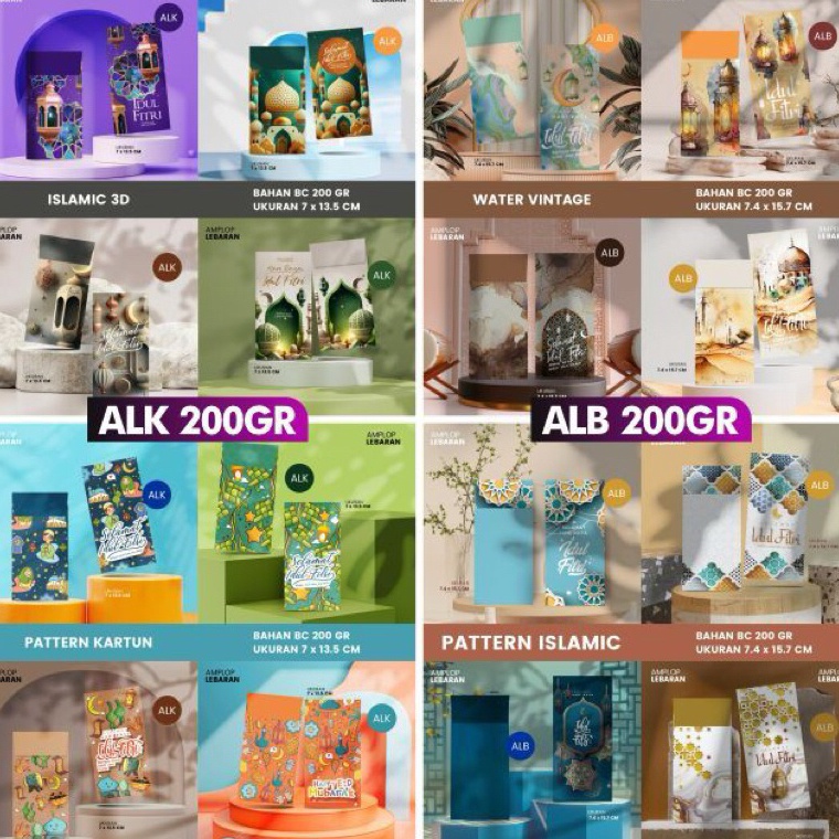 

ISI 1 BAHAN TEBAL ASTER 2GSM amplop idulfitri angpao lebaran amplop lebaran premium ART S1X7