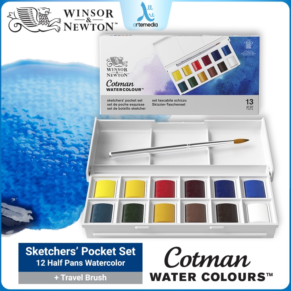 

Cat Air Winsor Newton Cotman 12 Half Pan Sketchers Pocket Watercolor Set ART L5T6
