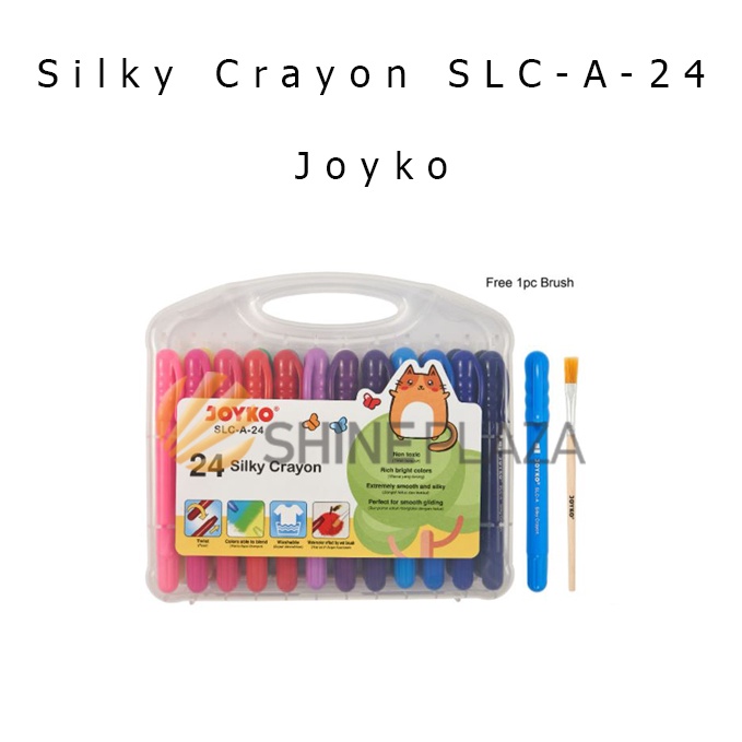 

Silky Crayon 24 Colors Krayon Halus Joyko SLCA24 Warna ART A8G5