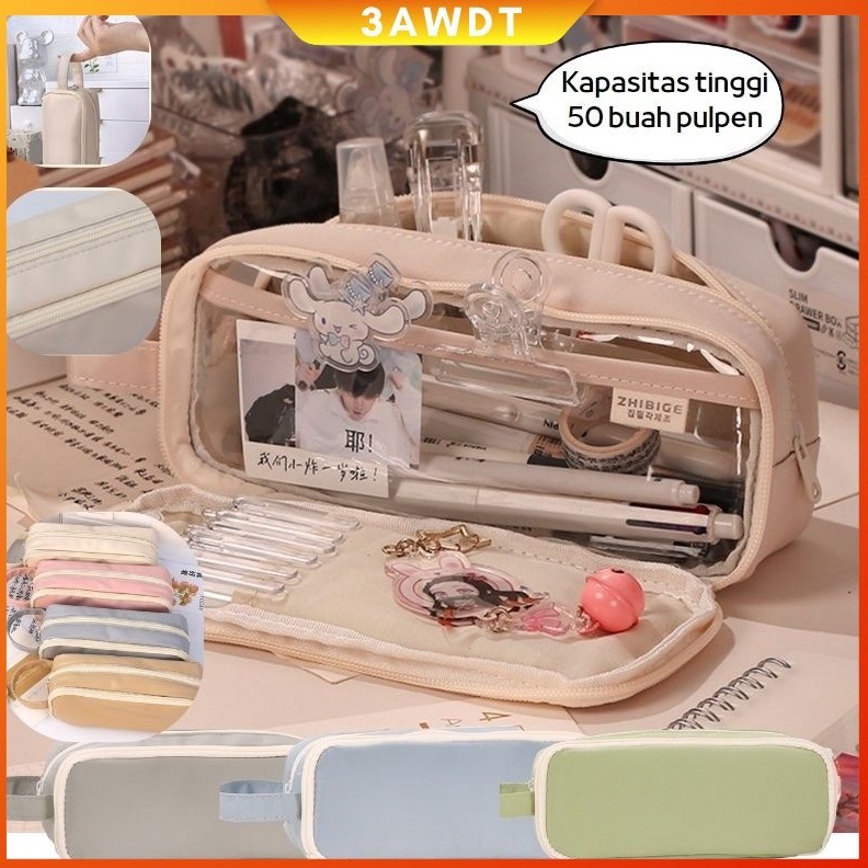 

CODKawaii Pencil Cases Large Capacity Pencil Bag Pouch Holder Box for Girls Office Student Stationery Organizer School Supplies ART T9R3