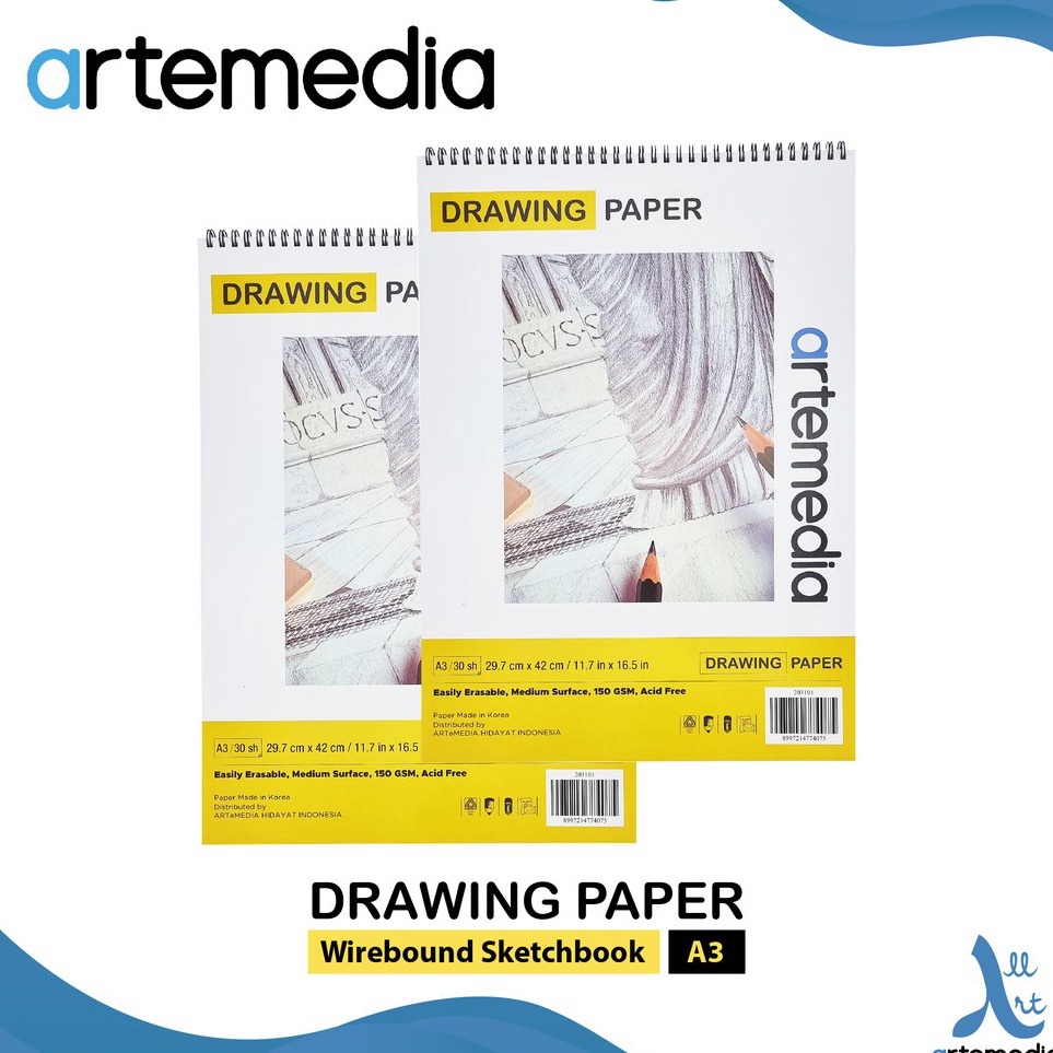 

Buku Gambar Sketsa Artemedia Drawing Paper Book A3 Wire Bound Sketchbook ART Q1N5