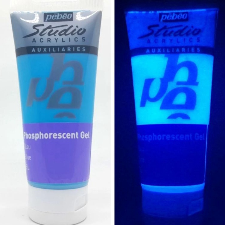 

Pebeo Glow In The Dark Acrylic Paint 1 ml Blue ART U1C8