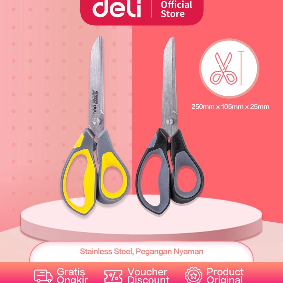 

Deli Effortless Scissor Gunting Ringan dan Mudah Digunakan Desain Ergonomis Warna Abuabu E77762 ART U8E3