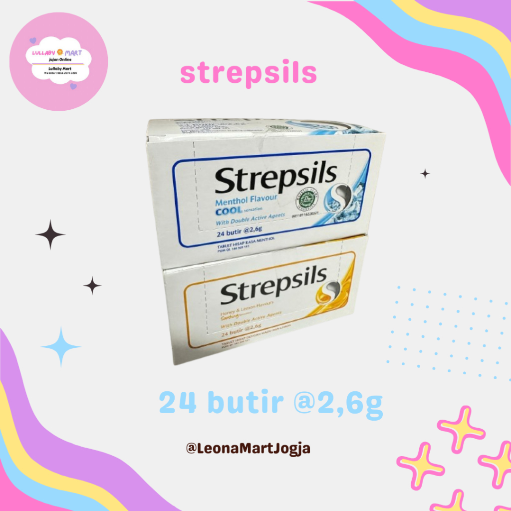 

Strepsils Permen Pelega Tenggorokan 1 Box Isi 24 Butir @2,6gr