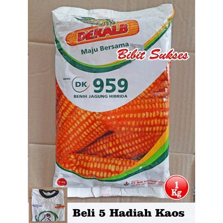 Benih Bibit Jagung Hibrida DK 959 Kemasan 1Kg  + Hadiah Kaos