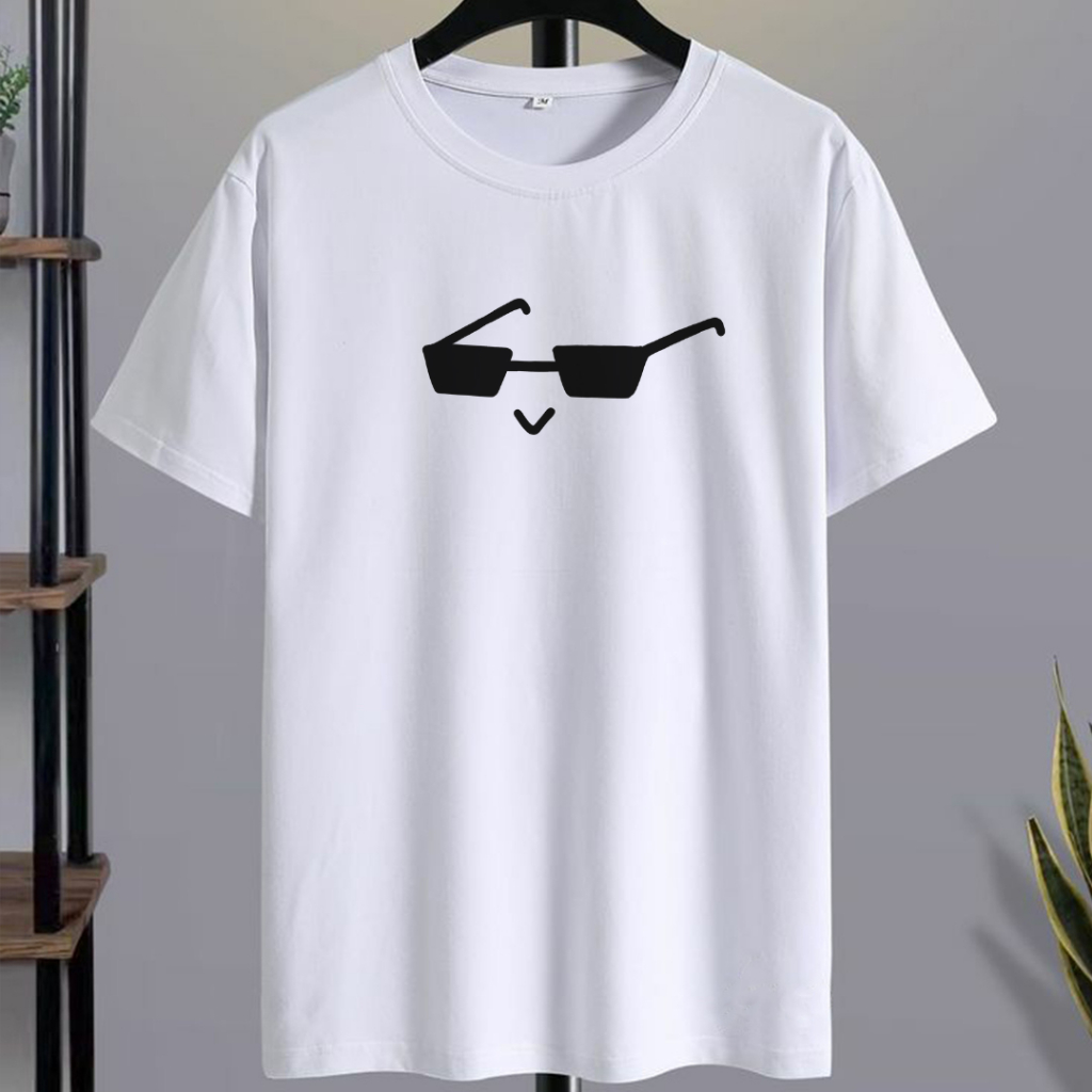 KAOS EMO SUNGLASSES KACAMATA HITAM LUCU T-SHIRT FASHION WANITA PRIA COWOK CEWEK KATUN PREMIUM DISTRO