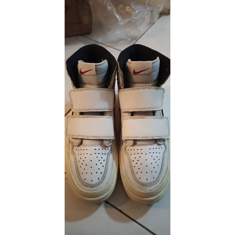 AJ1 Double Strap White authentic original