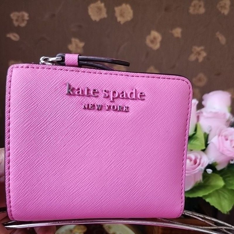 Dompet Bifold Kate Spade Ori Warna Pink - Preloved