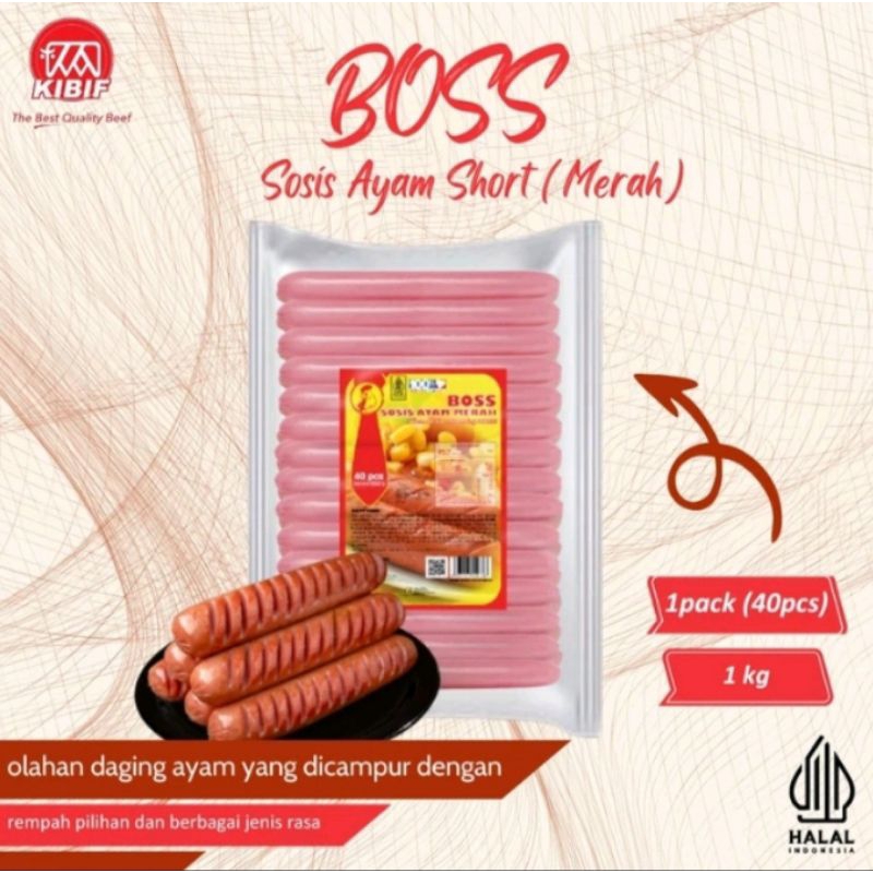 

BOSS SOSIS AYAM Short ( Merah ) 1000gr