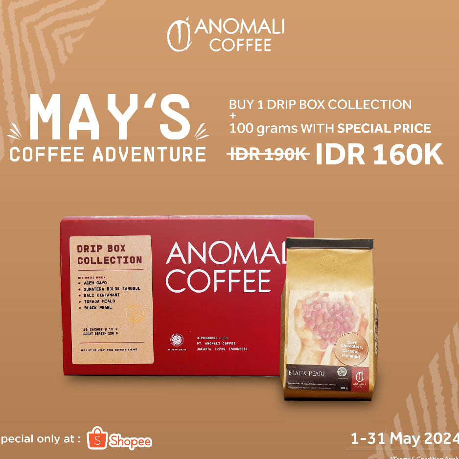 

ANOMALI DRIP BOX COLLECTION + 100 grams coffee beans