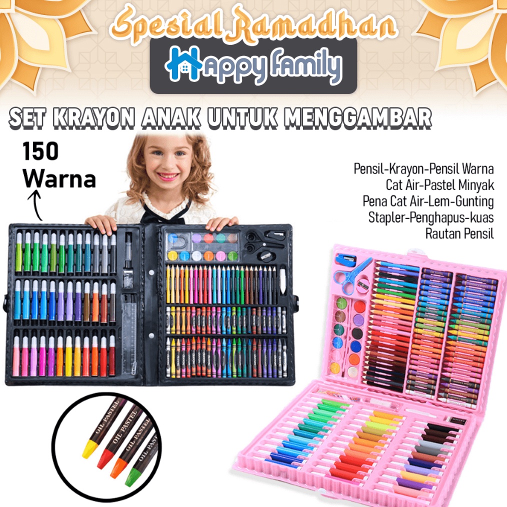 

HappyFamily Crayon Set 15 Pcs Macam Warna Cocok Menggambar Mewarnai Pensil crayon Alat Menggambar atau Mewarnai Hadiah anakanak ART F4Z9