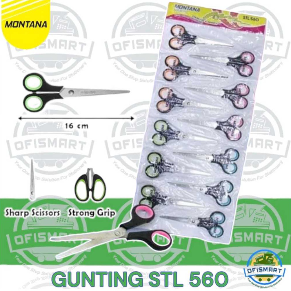 

Montana Scissors Gunting 6 Inch STL56 1Renceng12PCs ART L8Y7