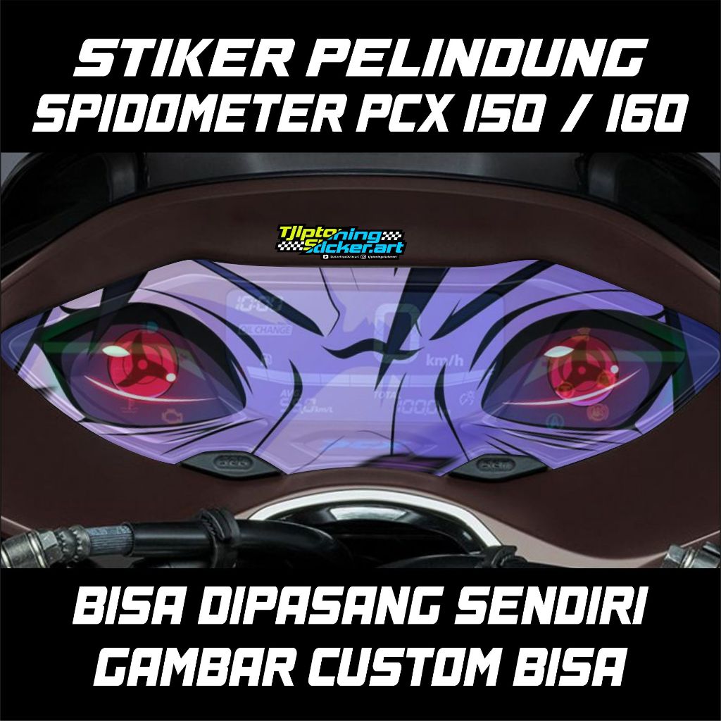 STIKER SPEEDOMETER TRANSPARAN VERSI MATA ANIME PCX 150 - PCX 160 - STIKER MATA ANIME