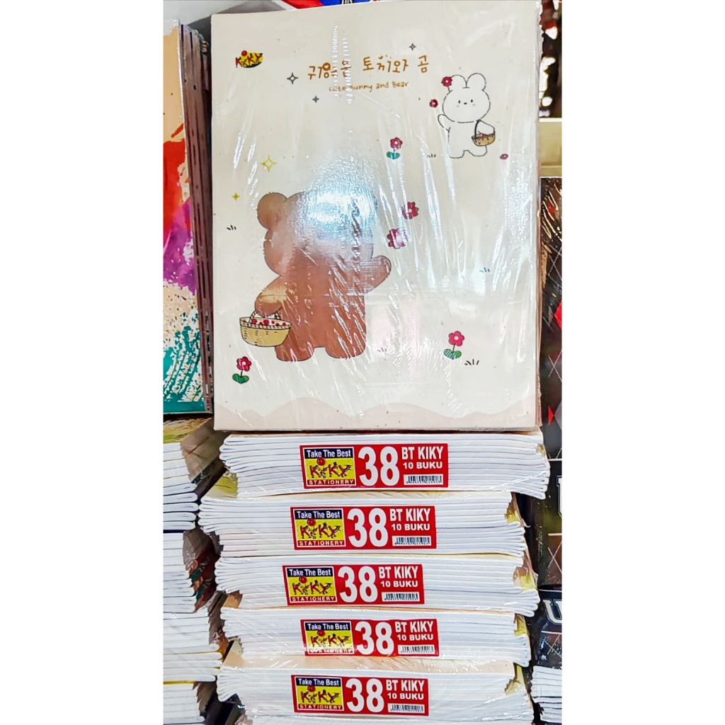 

bib Buku tulis Kiky 38 lembar (1 pack isi 10buku)