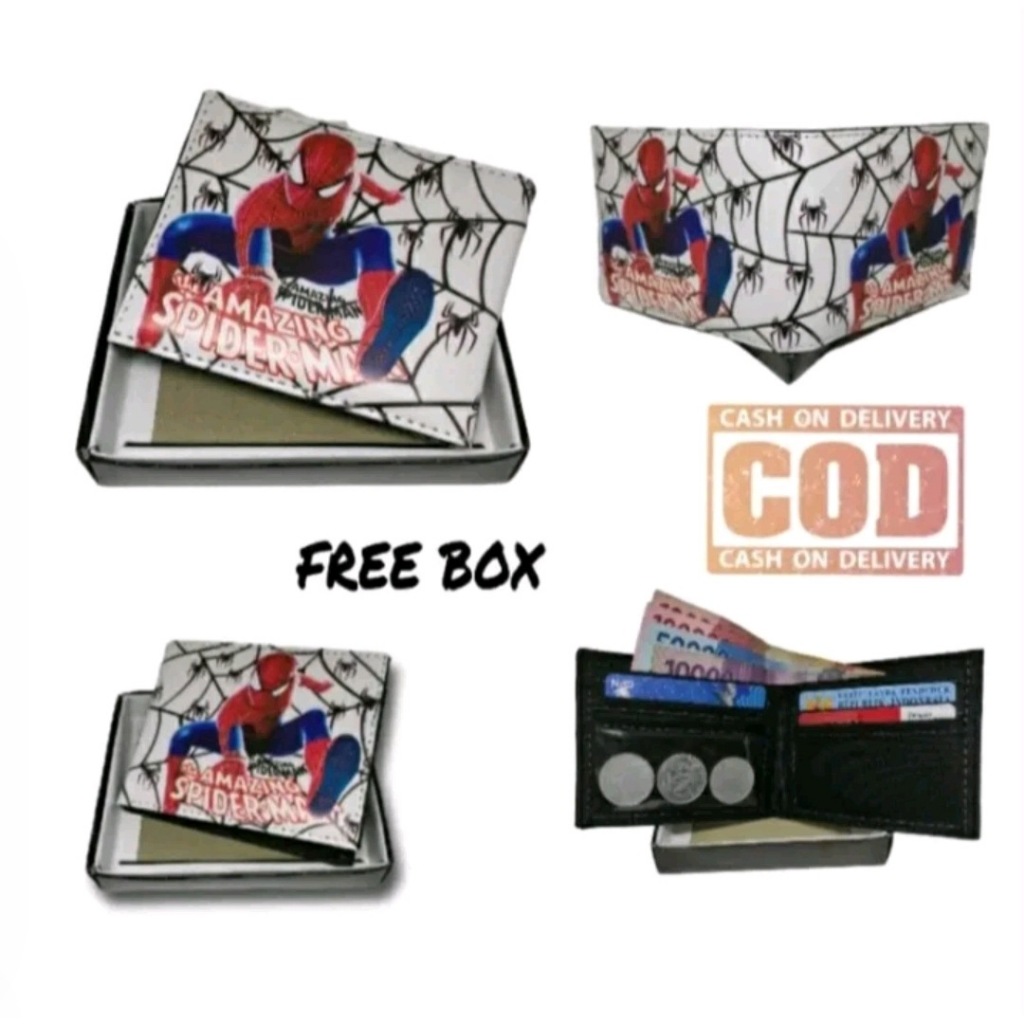 Dompet Lipat Pria Dompet Anak Karakter Spiderman dompet pria