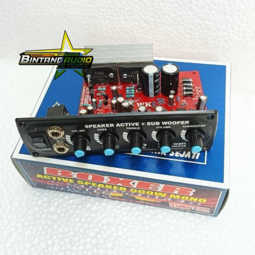 Kit Power Speaker Aktif 500W + SANKEN 5DY 2sa1216 / 2sc2922 Mono BOXER Extra Subwofer