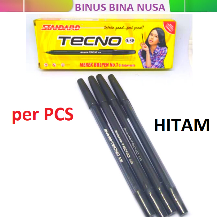 

Pulpen Standard Tecno 0.38 hitam