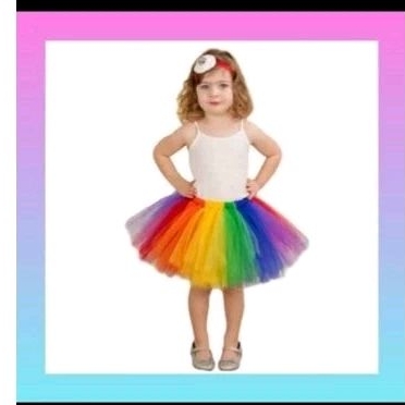 rok tutu anak pelangi megar