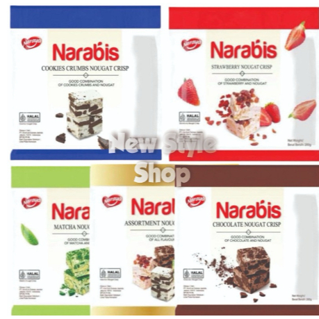 

[ HALAL ] Snowflake Nougat Crispy 200g/90g / Naraya Narabis Nougat Crispy 5 Varian Rasa