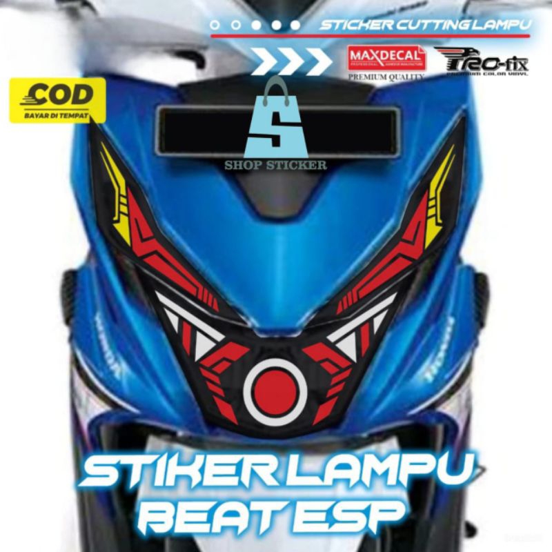 Stiker lampu mata dan alis Beat Street 2018