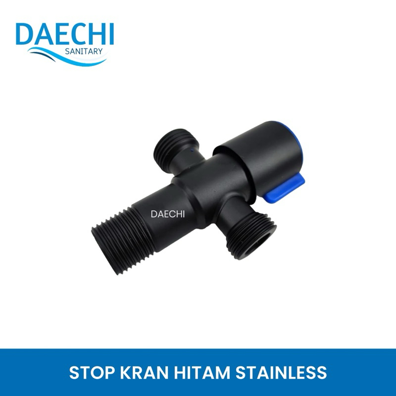Stop Kran Single Double Kran Shower Hitam Stainless Steel