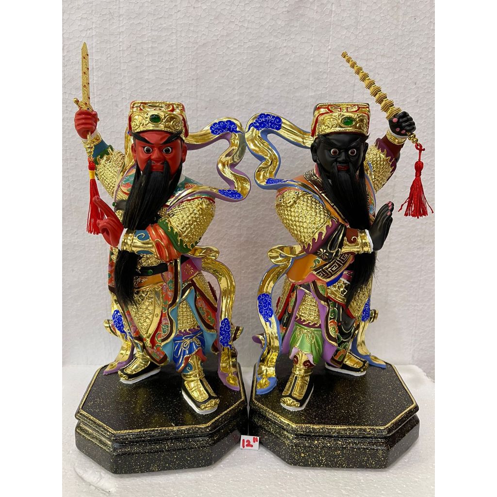 patung dewa pengawal hian tian shang ti / siong te kong - 12 INCH - KAYU TAIWAN - L24