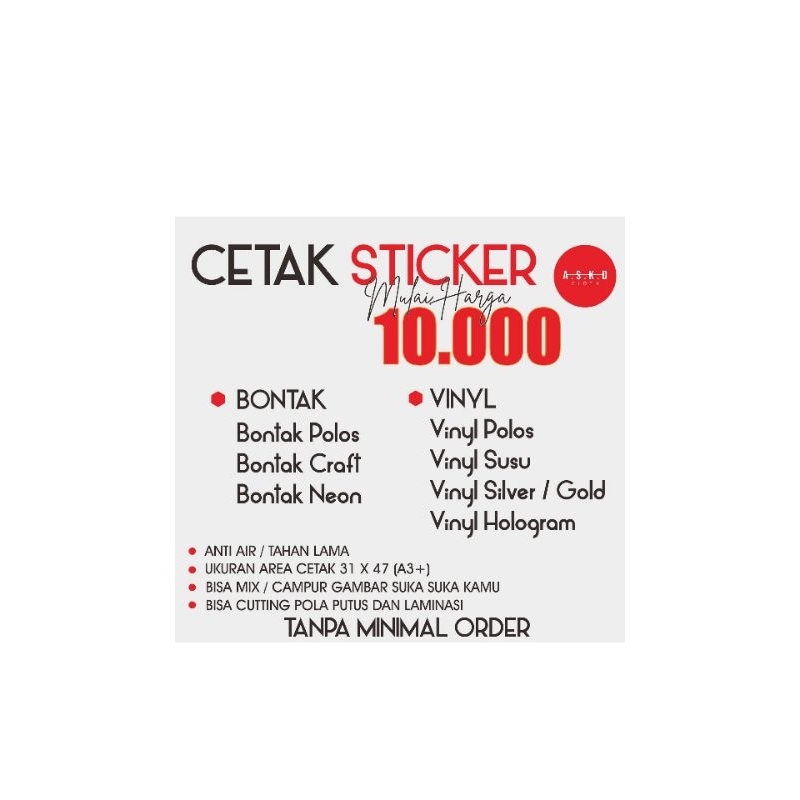 

Cetak Stiker Desain Suka suka Fullprint