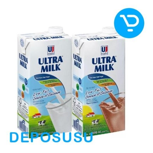 

ULTRA MILK Susu UHT Low FaT High Calcium 1LITER CHOCOLATE / PLAIN