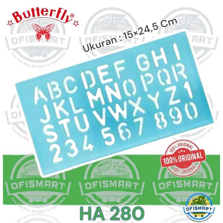 

Butterfly Penggaris Cetakan Huruf Angka HA-280 | @1PCs