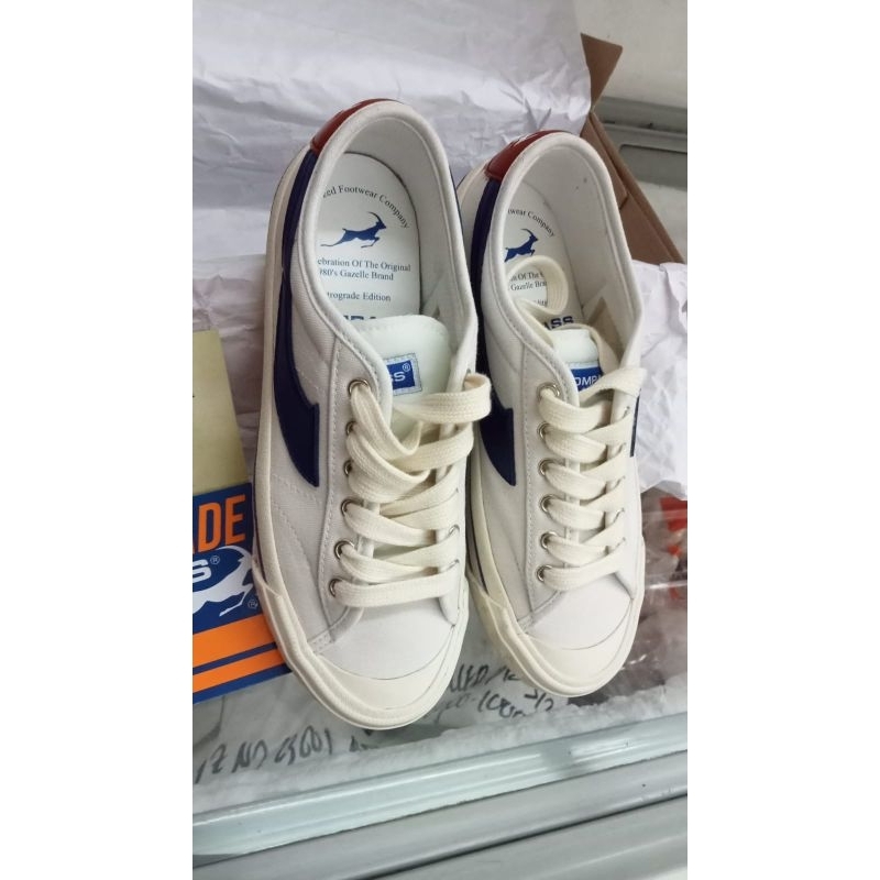 Sepatu Compass Retrograde Low White Blue Second Murah