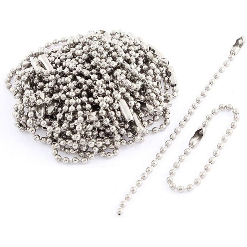 Rantai Biji Lada 10cm Rantai Kuku Rantai Hangtag Nikel Warna Silver Hitamm Gold Supplier