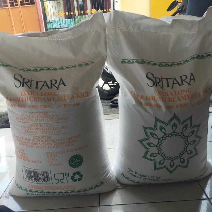 

Beras Basmati SRITARA Extra long creamy sella 1 KG repacking