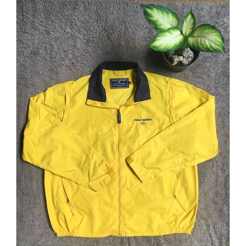 POLO SPORT Windbreaker Jacket/Vest Yellow Vintage (RARE )