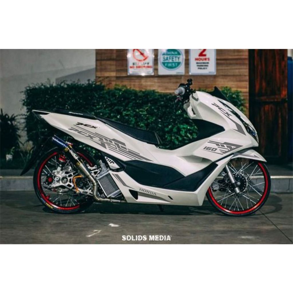 Cutting Sticker PCX - Aksesoris Motor Stiker Honda PCX 160 cc Skotlet Sticker Striping Lis Variasi C