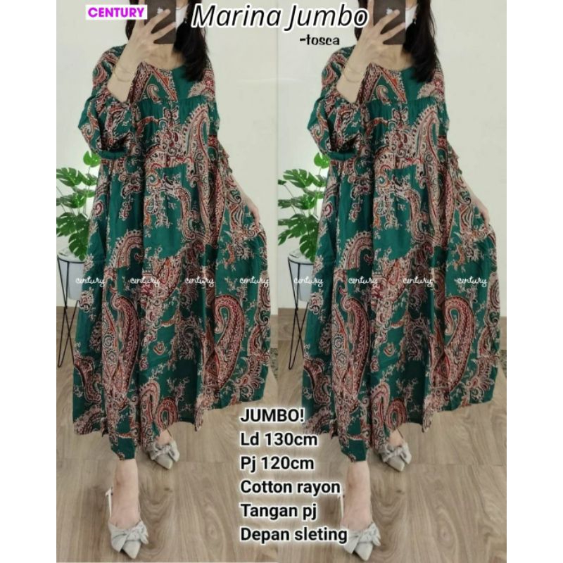 MARINA  JUMBO DRESS MIDI KATUN RAYON LD 130