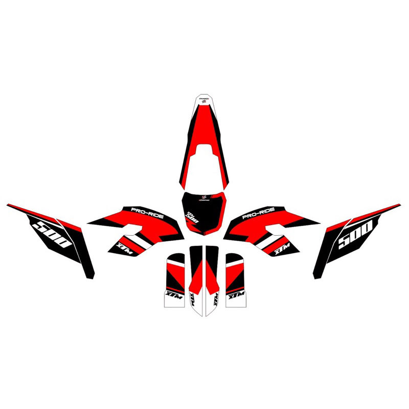 DECAL STICKER TRAIL MINI XTM500/MESIN RUMPUT