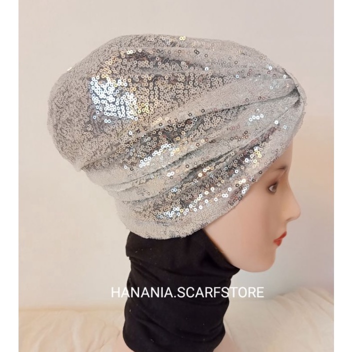 ART V29W Turban dewasa turban hijab instan sequin mewah turban mewah turban pesta payet mewah turban